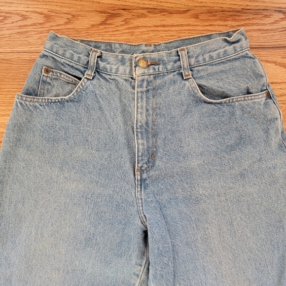 HUNT CLUB ♡ Vintage Hi-Rise Wide Leg Factory Faded Denim Blue Jeans 10P - Picture 6 of 16